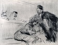 The Lawyer Speaking with the Prevenu 1925.Artist: Jean Louis Forain