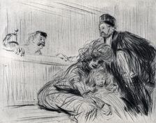 The Lawyer Speaking with the Prevenu 1925.Artist: Jean Louis Forain
