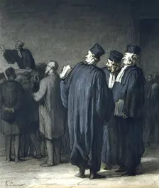 The Lawyers, 1870-1875. Creator: Honore Daumier