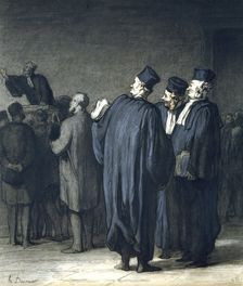 The Lawyers, 1870-1875. Creator: Honore Daumier