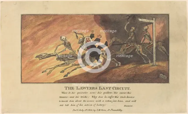 The Lawyers Last Circuit, published 1802. Creator: Thomas Rowlandson.