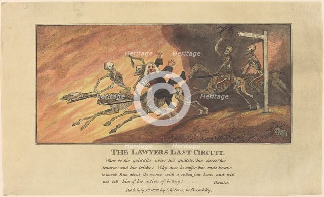 The Lawyers Last Circuit, published 1802. Creator: Thomas Rowlandson.