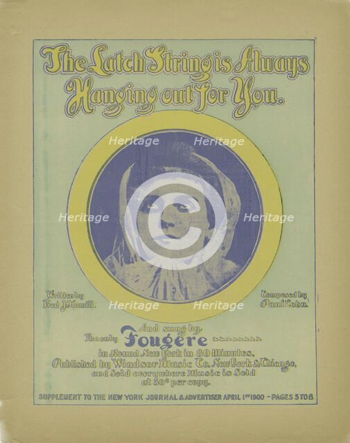 'The latch-string's always hanging out for you', 1900. Creator: Unknown.