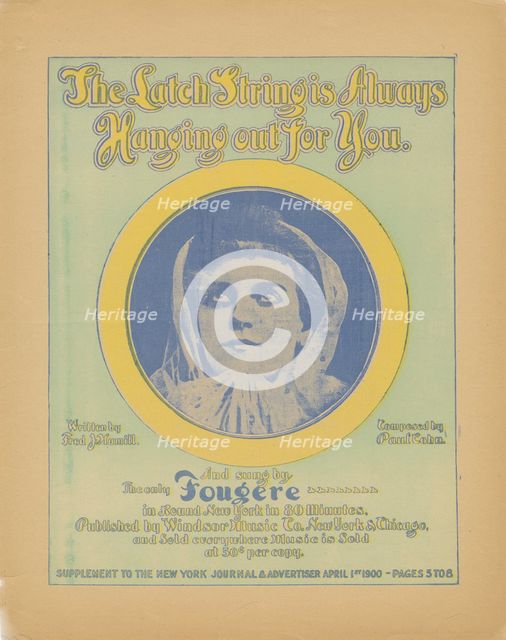 'The latch-string's always hanging out for you', 1900. Creator: Unknown.