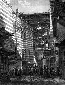 The Late Crisis in Egypt: the Gourieh, a street in Cairo, 1881. Creator: William James Palmer