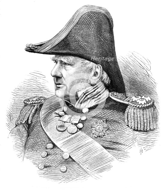 The late Admiral Sir James Gordon, Governor of Greenwich Hospital, 1869. Creator: Unknown.