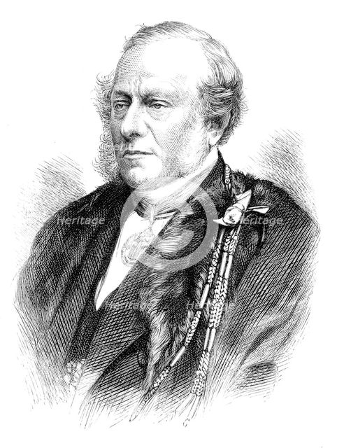 The late Alderman Sir F. G. Moon, 1871. Creator: Unknown.