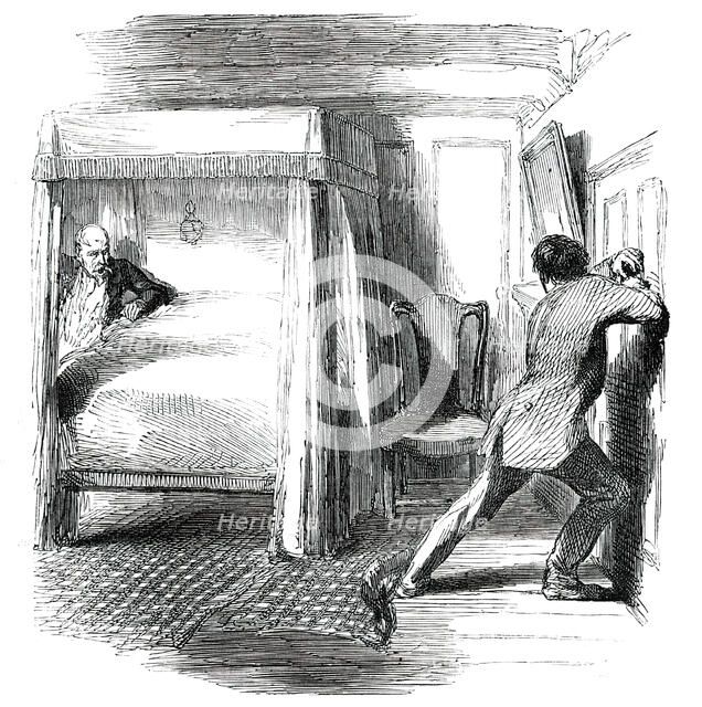 The Late Attack upon Marshal Haynau - the Bed-Room in which Marshal Haynau was Concealed, 1850. Creator: Unknown.