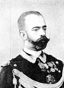 The late Duke of Aosta, Prince Amadeo of Italy, ex-King of Spain, 1890. Creator: Unknown