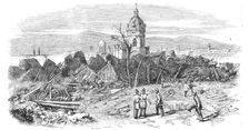 The Late Explosion at Mayence - St. Stephen's Church from the Site of the Powder Magazine, 1857. Creator: Richard Principal Leitch