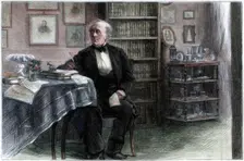 The late Hans Christian Andersen in his study c1850-1875.Artist: Hans Christian Andersen