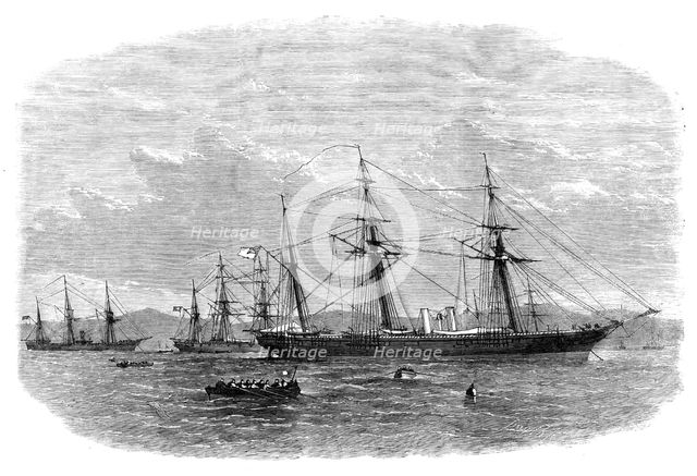 The late outrage on the Neutrality of Brazil: The Florida…and the Wachusetts…Bahia Harbour, 1864. Creator: Smyth.
