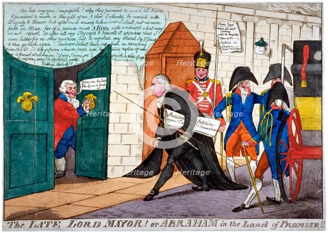 'The Late Lord Mayor! or Abraham in the Land of Promise!!!', 1813. Artist: Anon