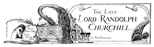 The late Lord Randolph Churchill, 1895. Creator: Carl Hentschel.