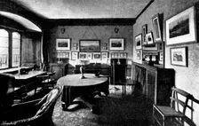 The late Lord Randolph Churchill: room occupied by Lord Randolph Churchill at Merton College, 1895. Creator: Hills and Saunders