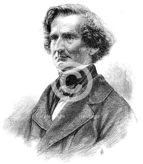 The late M. Berlioz, French musical composer, 1869. Creator: Unknown.