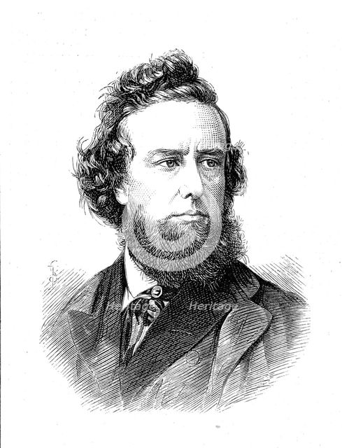 The late Mr. Hepworth Dixon, 1880. Creator: Unknown.