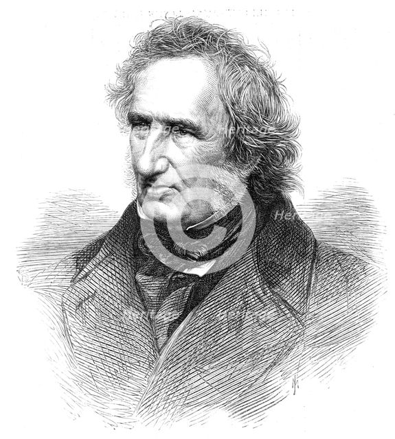 The late Mr. John Burnet, engraver, 1868. Creator: Unknown.