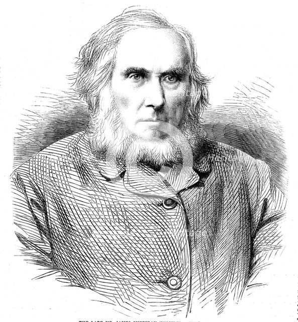 The late Mr. James Sheridan Knowles, 1862. Creator: Unknown.