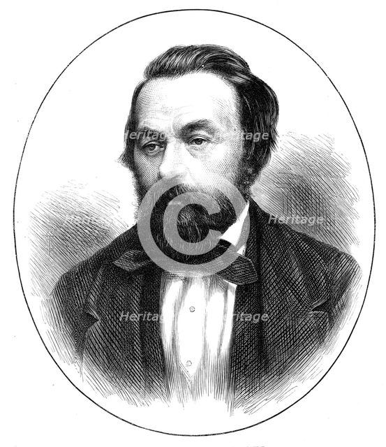 The late Mr. Owen Jones, decorative artist, 1874. Creator: Unknown.