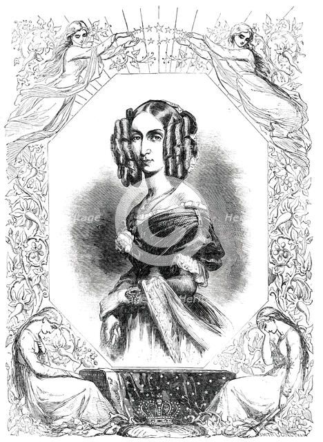 The late Queen of the Belgians, from a drawing by M. Baugniet, 1850. Creator: Smith & Cheltnam.