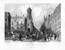 The late Royal Exchange and Cornhill London, 19th century.Artist: J Woods