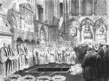'The Late Robert Browning-The funeral ceremony in Westminster Abbey 1890. Creator: Unknown