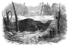 The Late War: magazine of No. 1 Prussian Battery, Park of St. Cloud, 1871. Creator: Unknown