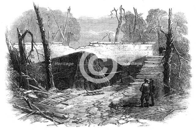 The Late War: magazine of No. 1 Prussian Battery, Park of St. Cloud, 1871. Creator: Unknown.