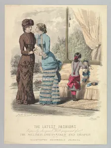 The Latest Fashions Expressly Designed and Prepared for the Milliner, Dressmaker and Dr..., 1880-82. Creator: Jules David