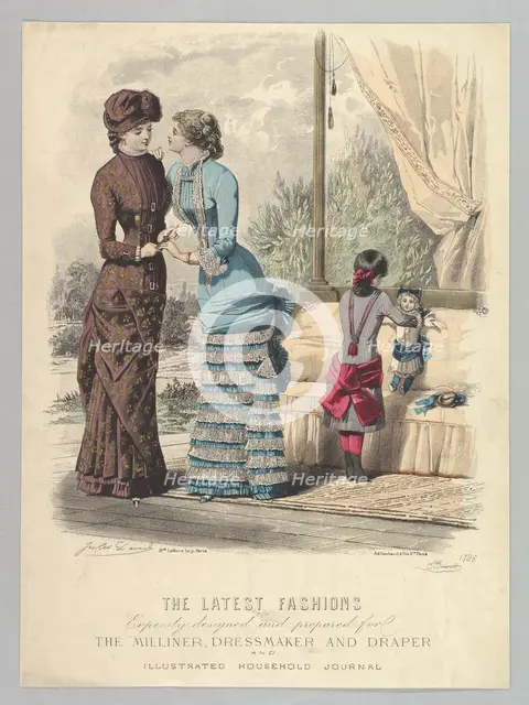 The Latest Fashions Expressly Designed and Prepared for the Milliner, Dressmaker and Dr..., 1880-82. Creator: Jules David.