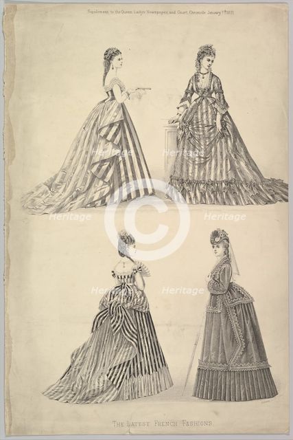 The Latest French Fashions from The Queen, The Lady's Newspaper and Court Chron..., January 7, 1871. Creator: Unknown.