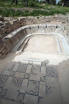 The latrine at the Baths of the Cyclopes, Dougga (Thugga), Tunisia. Creator: Samuel Magal