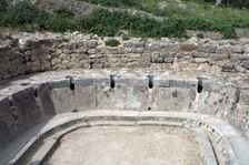 The latrine at the Baths of the Cyclopes, Dougga (Thugga), Tunisia. Creator: Samuel Magal