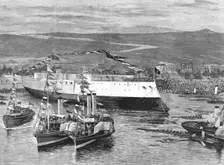 'The Launch of the Cruiser "La Vizcaya" at the Anglo-Spanish Shipyards, Bilbao 1891. Creator: Unknown