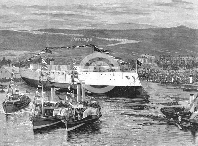 ''The Launch of the Cruiser "La Vizcaya" at the Anglo-Spanish Shipyards, Bilbao', 1891. Creator: Unknown.