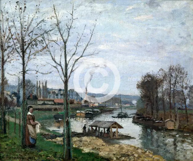 'The Laundrette, Port Marly', 1872.  Artist: Camille Pissarro