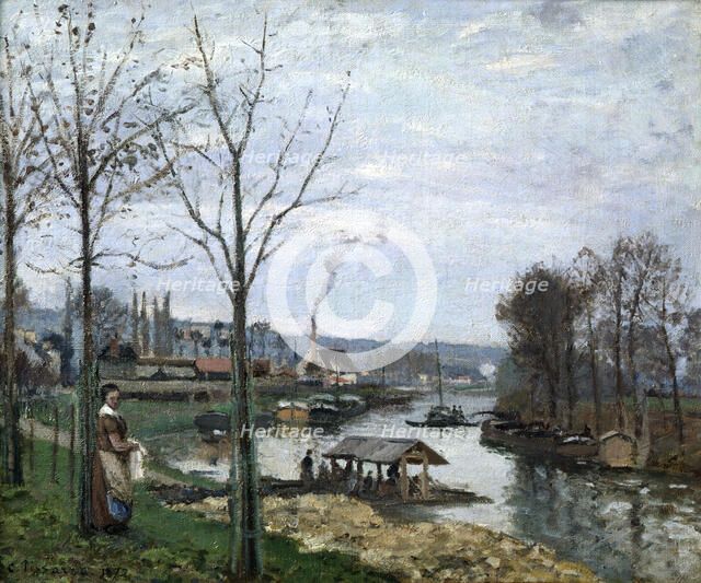 'The Laundrette, Port Marly', 1872.  Artist: Camille Pissarro