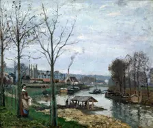 The Laundrette, Port Marly 1872. Artist: Camille Pissarro