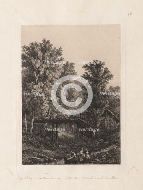 The Laundresses , 1838. Creator: Eugene Bléry (French, 1805-1886).