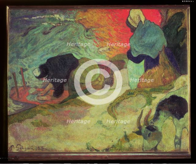  'The laundresses of Arles' oil by Paul Gauguin.