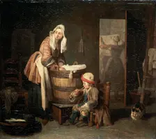 The Laundress 1730s. Artist: Jean-Simeon Chardin