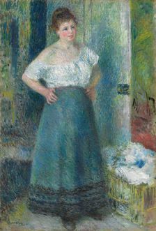 The Laundress, 1877/79. Creator: Pierre-Auguste Renoir