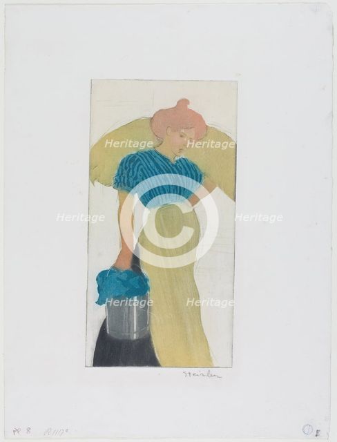The Laundress, 1898. Creator: Theophile Alexandre Steinlen.