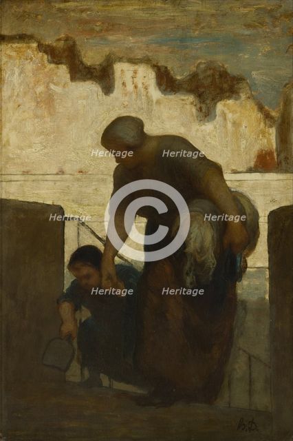 The Laundress, ca 1863. Artist: Daumier, Honoré (1808-1879)