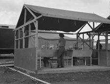 The laundry unit, FSA mobile camp, Merrill, Klamath County, Oregon, 1939. Creator: Dorothea Lange