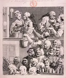 The laughing audience 1733. Artist: William Hogarth