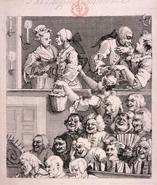 The laughing audience 1733. Artist: William Hogarth
