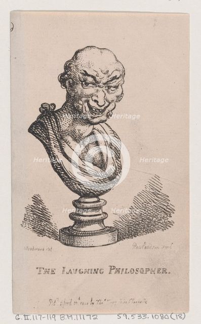 The Laughing Philosopher, 1808., 1808. Creator: Thomas Rowlandson.