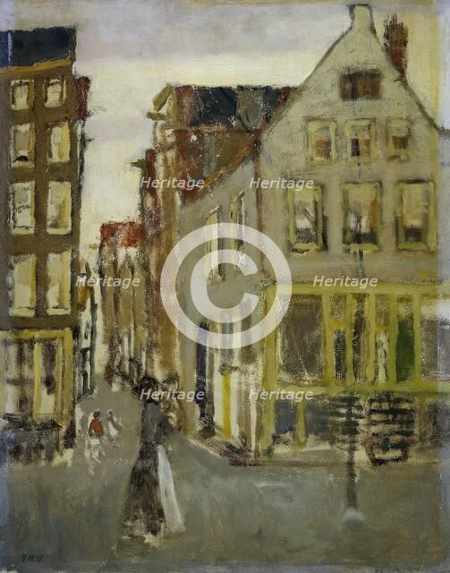 The Lauriergracht at the Tweede Laurierdwarsstraat, 1917-1918.  Creator: George Hendrik Breitner.